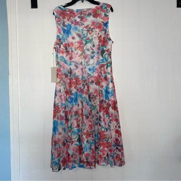 Nwt Maria Gabrielle dress women’s size medium a-line floral sleeveless new - Picture 6 of 9